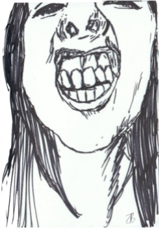 Teeth (2009). Sharpie on paper